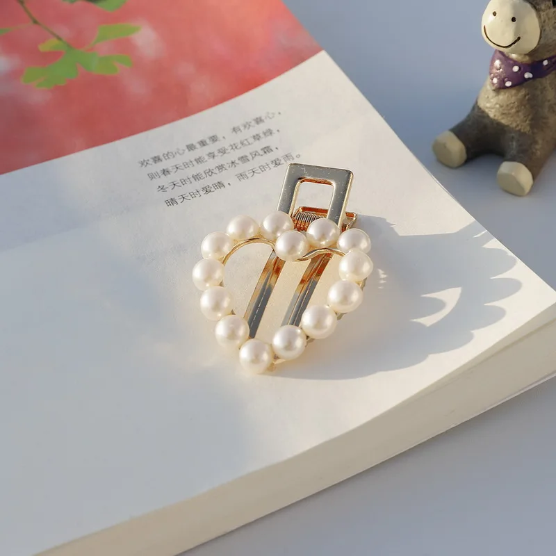 1 шт. Женские элегантные геометрические жемчужные заколки корейского стиля для волос из сплава аксессуары для девочек крепления головных уборов.