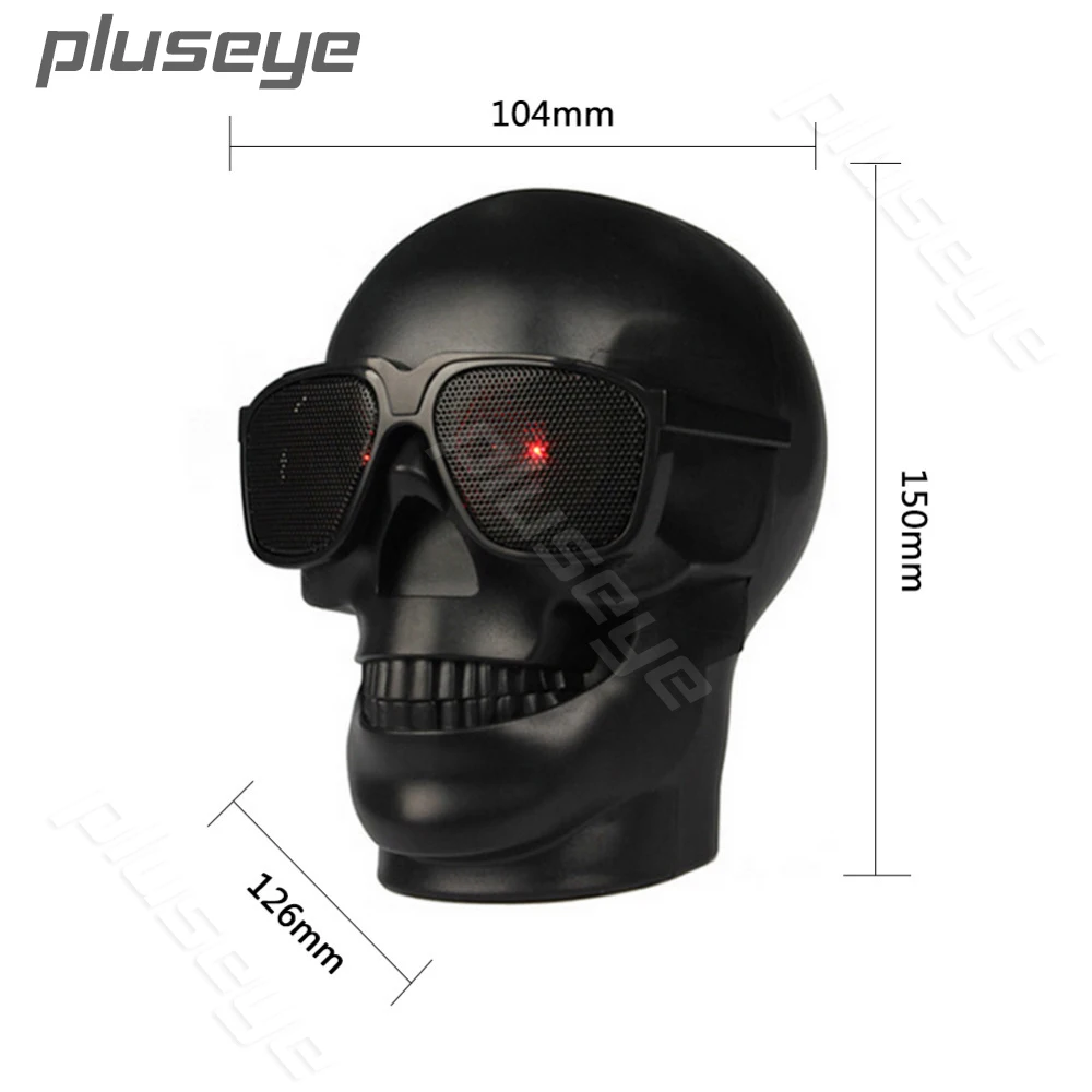 Multicolor Plastic Metallic Skull Shape Wireless Bluetooth Speaker NFC Mobile Subwoofer Multipurpose Speakers Cool | Электроника