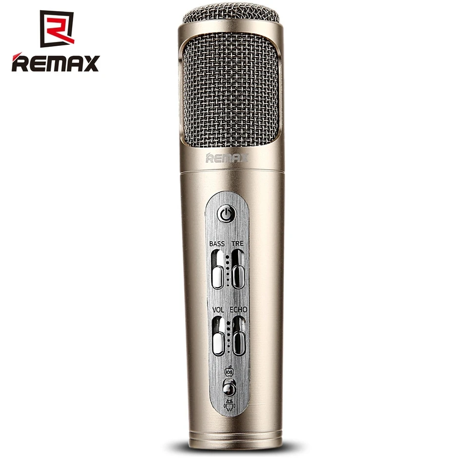 

REMAX k02 DC 5V Microphone Noise-canceling Singing Tool Suitable for KTV Meeting Support IoS Android Smartphone and PC