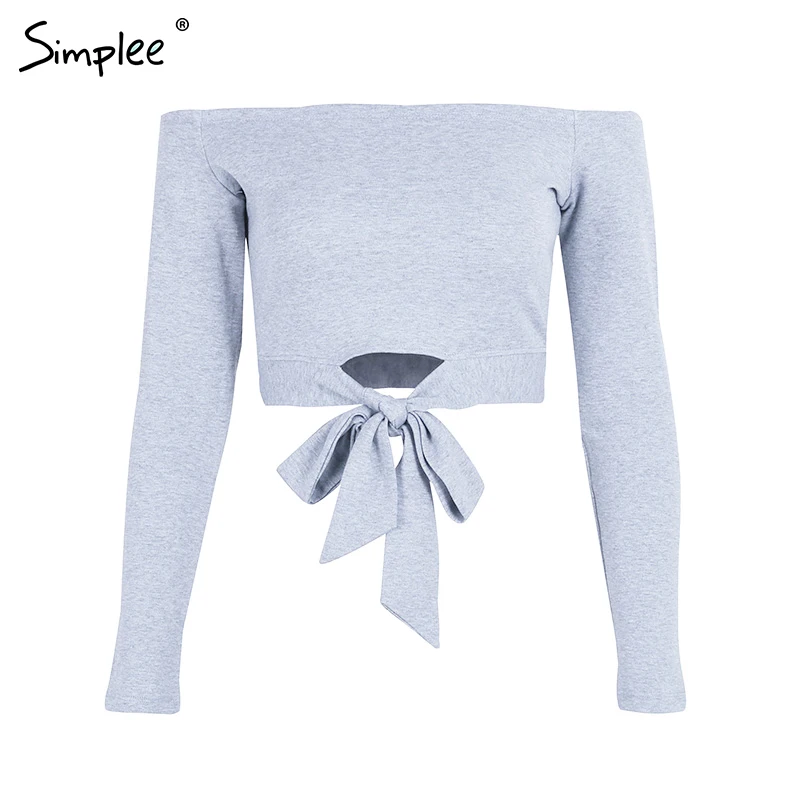 Женская белая рубашка Simplee с открытыми плечами привлекательная повседневная