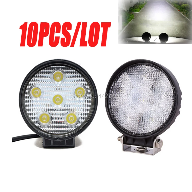 10 шт./лот 18 Вт мини-автомобиль круглый светодиодный свет бар как Наводнение/пятно