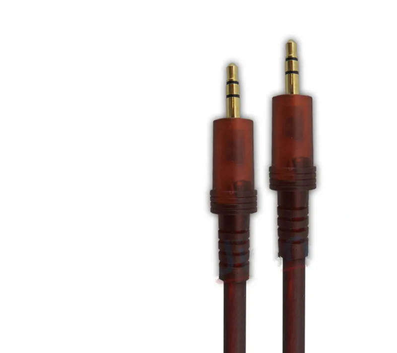 Позолоченный двусторонний штекер 3 5-3 5 коричневый аудиокабель линия передачи