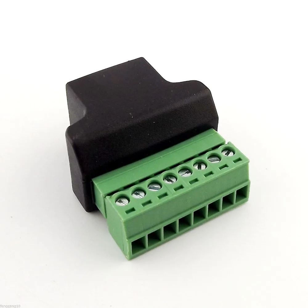 10pcs Ethernet RJ45 Female To Screw Terminal 8 Pin CCTV Digital DVR Adapter Connector | Компьютеры и офис