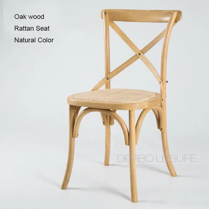 Oak Natural Современный классический знаменитый дизайн Лофт модный античный американский кантри стиль твердый деревянный крест назад Обеденный стул со спинкой мебель 1 шт - Цвет: Oak Natural