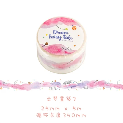 Dream fairy tale On the cloud декоративная клейкая лента маскирующая васи лента DIY Скрапбукинг наклейка этикетка канцелярские товары - Цвет: 3