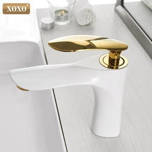 Смесители для раковины, смеситель для горячей и холодной воды в ванную комнату, смеситель для раковины, белый смеситель для раковины с одной ручкой и одним отверстием, смеситель для раковины 20055
