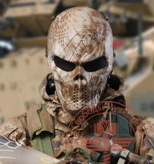9 стилей Тайфун камуфляж cs go маски Призрак Хеллоуин страйкбол охота армейская тактическая маска для всего лица Балаклава с рисунком черепа - Цвет: desert