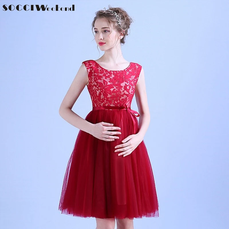 Короткое коктейльное платье SOCCI для мамы невесты свадебное на шнуровке вечеринки