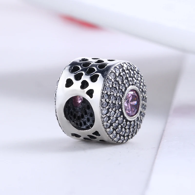 High Quality 925 Sterling Silver Luxury Shinning Pave CZ Beads Fit Original DIY Pandora Charm Bracelet Authentic Fine Jewelry | Украшения и