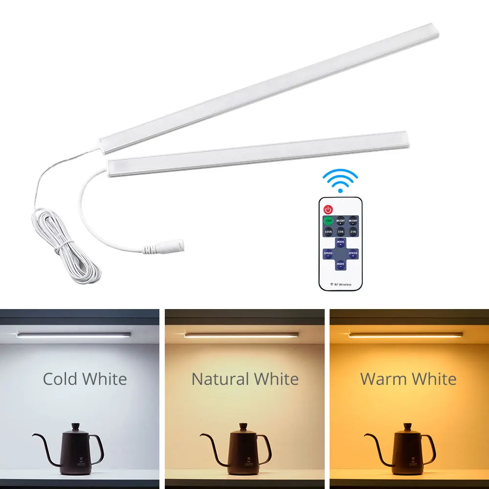 Under Cabinet LED 12V DC Lamp Kitchen Cupboard Light Memory Remote Control Switch 6w 8w 10w Cabinet Lights Night Lighting