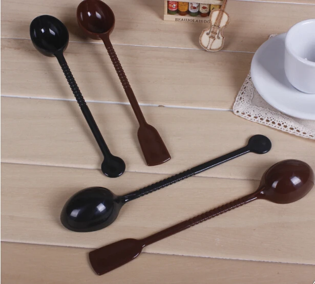 2016 10pcs/1set New Small Plastic Spoon Baby Scoop For Ice Cream Sugar Coffee Free Shipping | Дом и сад