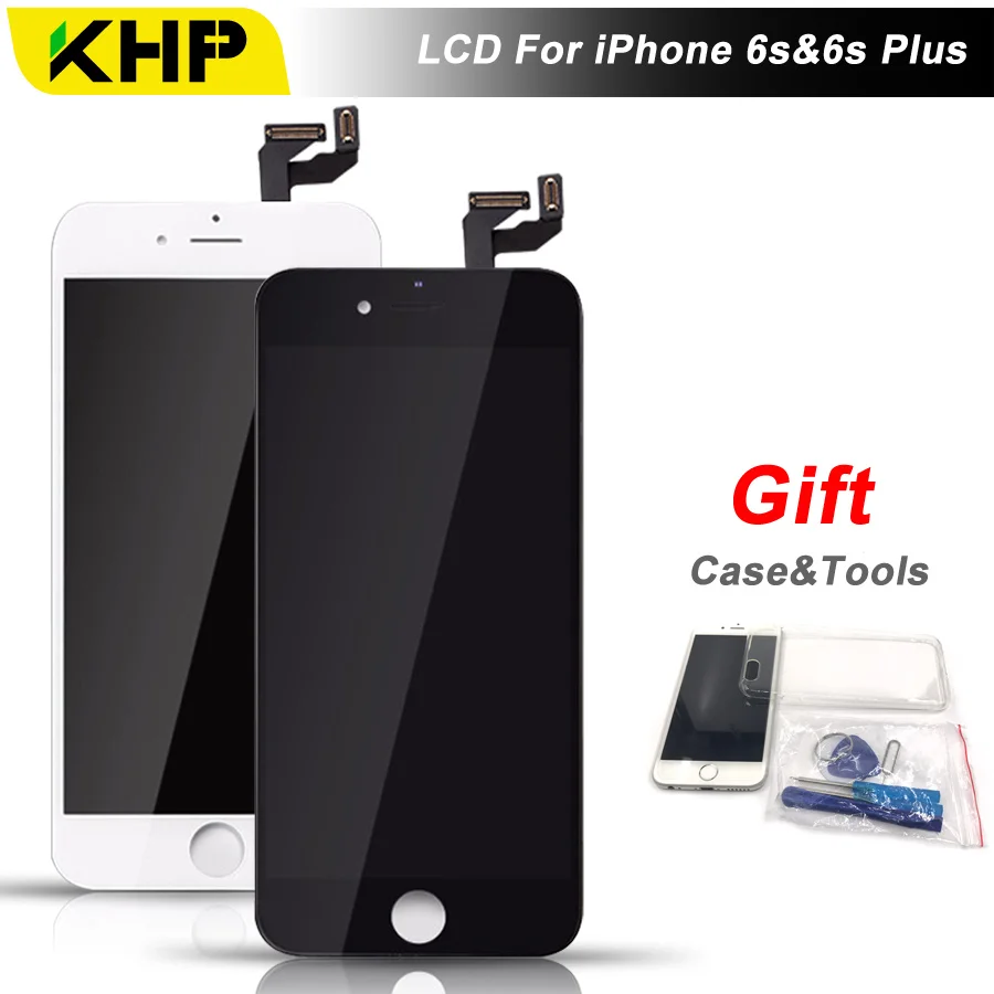 100% KHP AAAA Качество 6S плюс ЖК для iPhone 3D сенсорный сменный дисплей экран дигитайзер с