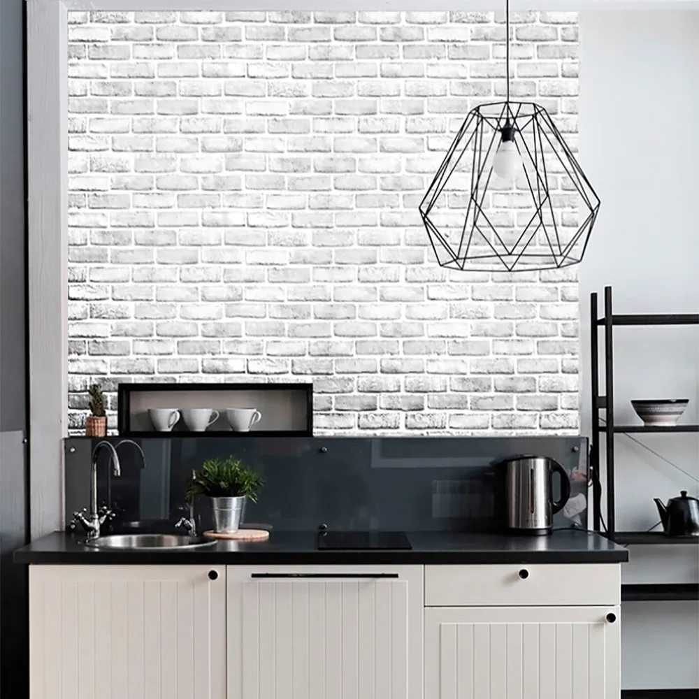 3D кирпичный камень деревенский эффект самоклеящаяся наклейка на стену домашний