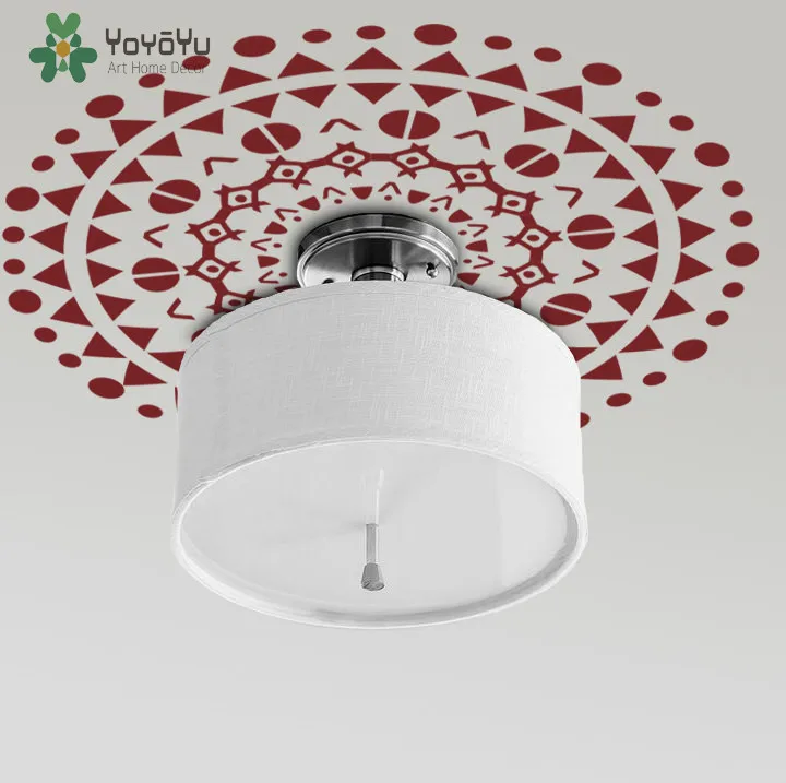 Потолок медальон Наклейка на стену Племенной цветок Съемный Графическое