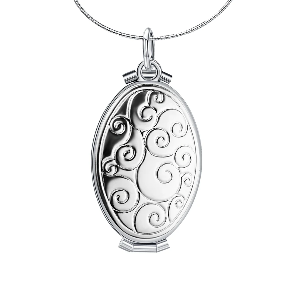 Винтажная Женская расширяющаяся 4 фоторамка медальон цветочный Овальный кулон