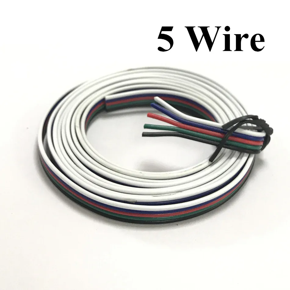 BEILAI 5 м 2PIN 4PIN 5PIN светодиодный удлинитель для SMD 5050 RGBW RGB Светодиодная лента одного цвета