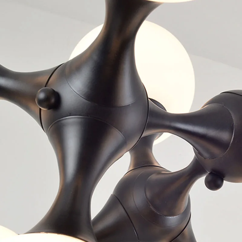 

Creative Glass Ball Pendant Light Molecular Structure Magic Bean Pendant Lamp For Living Room Simple Study Office Lighting G328