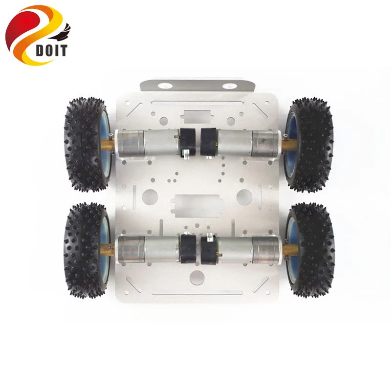 Металлическое автомобильное шасси C300 4WD серебристого цвета с корпусом из