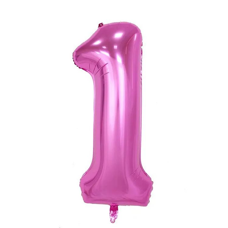 Pink 1 40 дюймов 0 1 2 3 4 5 6 7 8 9 цифровой воздушный шар Синий Розовый Красный Детский День Рождения декоративные воздушные шары Свадьба юбилей баллон - Цвет: Pink 1