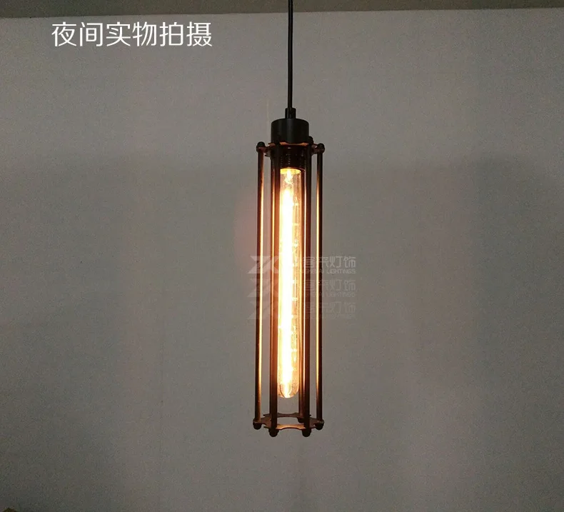Железный подвесной светильник в стиле лофт с 4 лампочками Эдисона. Ночной клуб