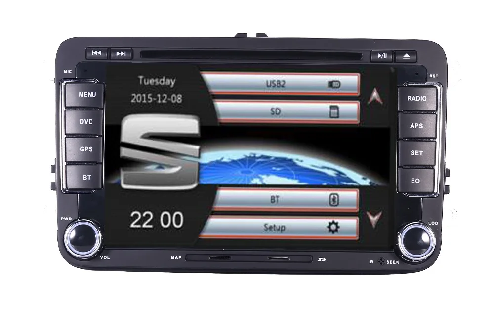 7 &quotсенсорный экран Экран 2 Din автомобильный DVD GPS навигации для Seat Leon Altea Толедо