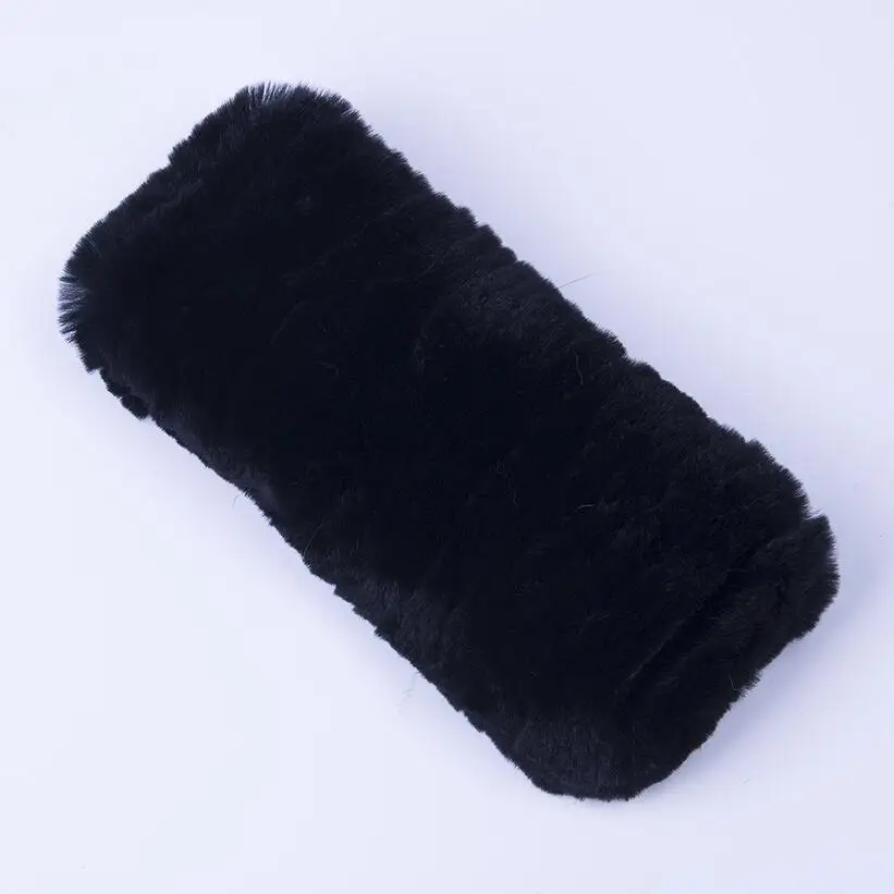 BLACK YC Fur повязки на голову женские шьют полосы из меха кролика рекс повязка на голову Женский 2 использования кольцо шарф шею теплые шарфы для женщин - Цвет: BLACK