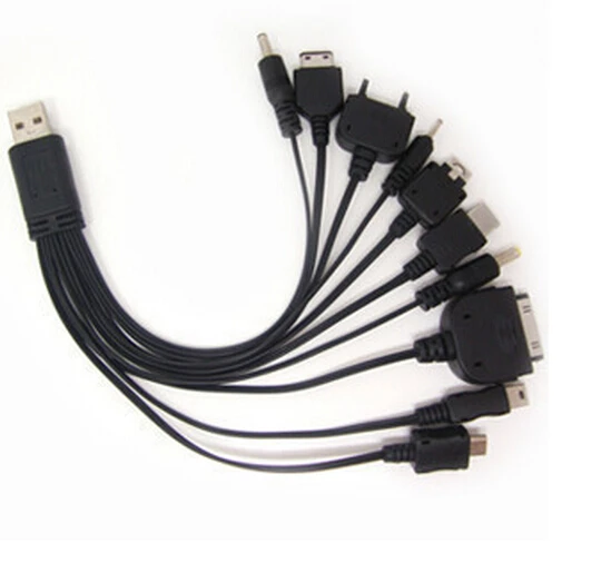 10 в 1 Многофункциональный USB кабель для передачи данных Универсальный мульти контактный кабель Зарядное устройство USB кабель-адаптер кабель для передачи данных Шнур для ноутбука ПК