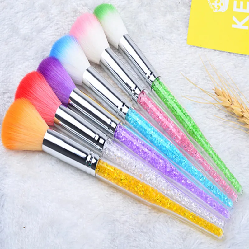 1 шт. красочные Nail Книги по искусству ручка блеск щетка для пыли чистой щеткой