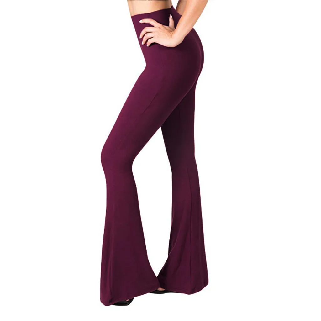 Женские широкие брюки с принтом однотонные высокой талией и широкими штанинами