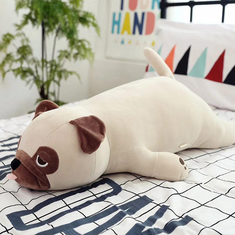 

55cm 65cm 75cm New Creative Dog Plush Toys Big stuffed Dog Pillow one piece