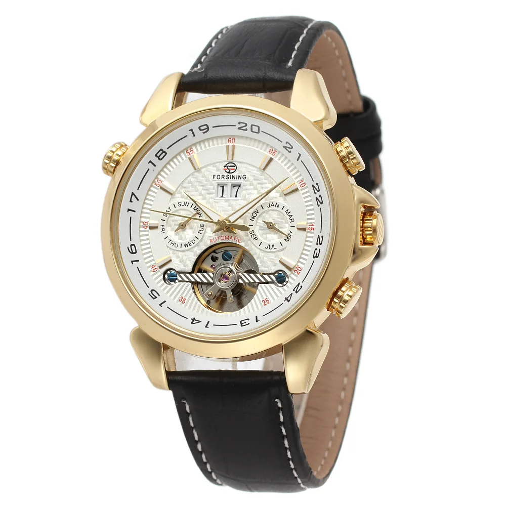 Часы наручные FORSINING Мужские механические брендовые автоматические с турбийоном