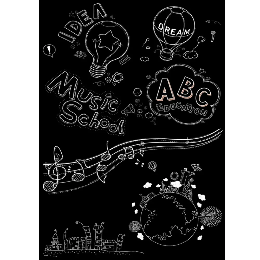 Фон для фотосъемки фотостудии доске Back to School Виниловый фон с изображением