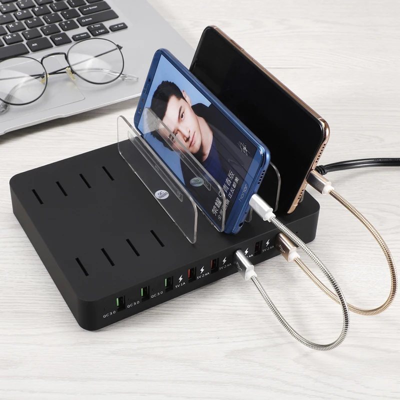 Быстрое зарядное устройство AIXXCO 3 0 22 А 110 Вт 6 USB портов док станция для быстрой
