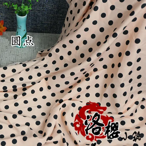 Эластичная шифоновая ткань в горошек в японском и корейском стиле, декоративная рубашка в горошек, модная одежда, шифоновая ткань - Цвет: Skin