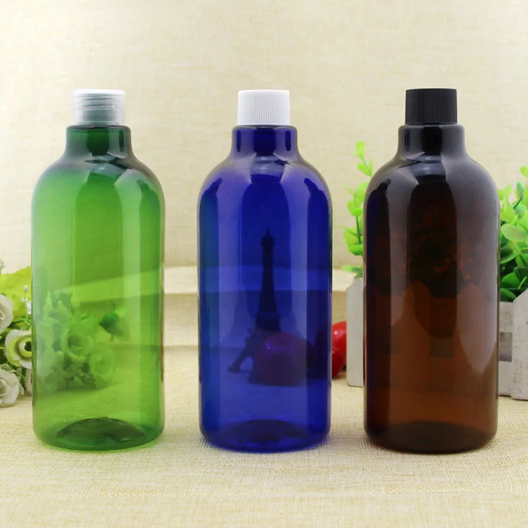 2/10 шт. круглые бутылки для воды 500 мл|screw lid|amber pet bottlescosmetic bottle |