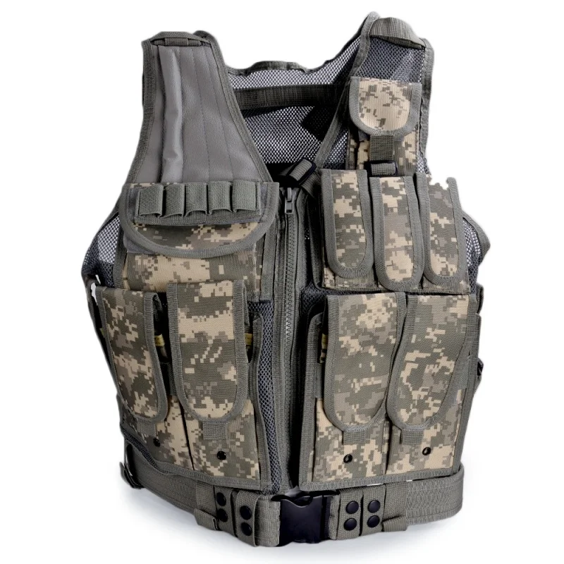 ACU Airsoft военно-тактические жилет Молл Полиции Body Armor Plate Carrier Swat армия Пейнтбол Стрельба Охота Боевая кобура жилеты - Цвет: ACU