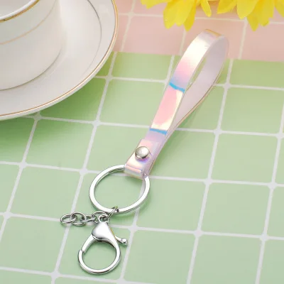 Laser Key Chain Симпатичная цепочка для ключей, животное корги, кот, кролик, хомяк, декоративный брелок, сумка, подвеска, шарм, креативный, Забавный брелок для ключей, для любителей, лучший подарок, ювелирное изделие - Цвет: Laser Key Chain