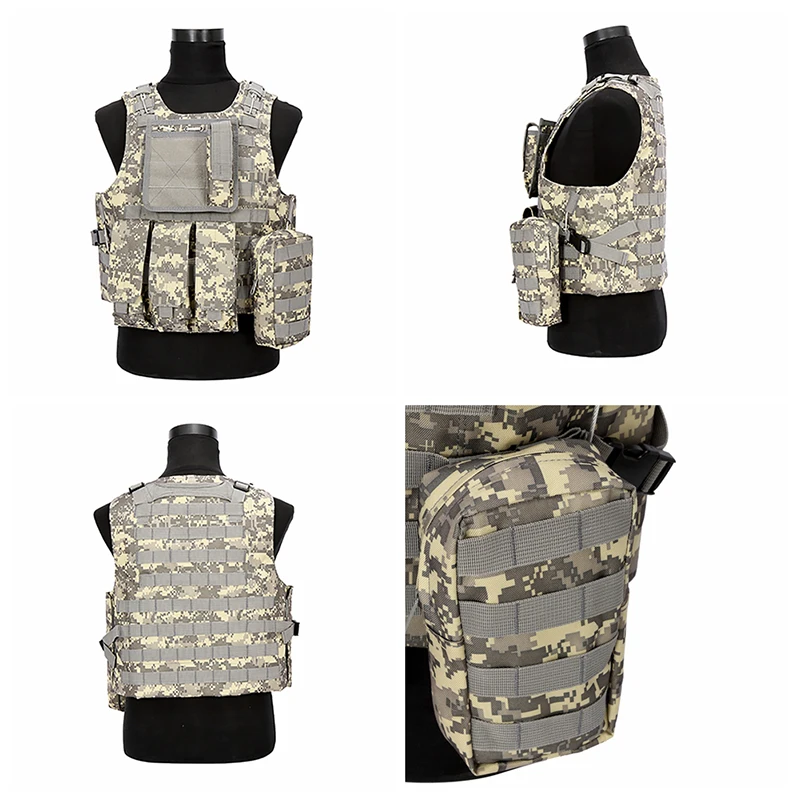 Камуфляж для охоты военный тактический жилет Wargame Body Molle Armor охотничий жилет CS Уличное оборудование с 5 цветами