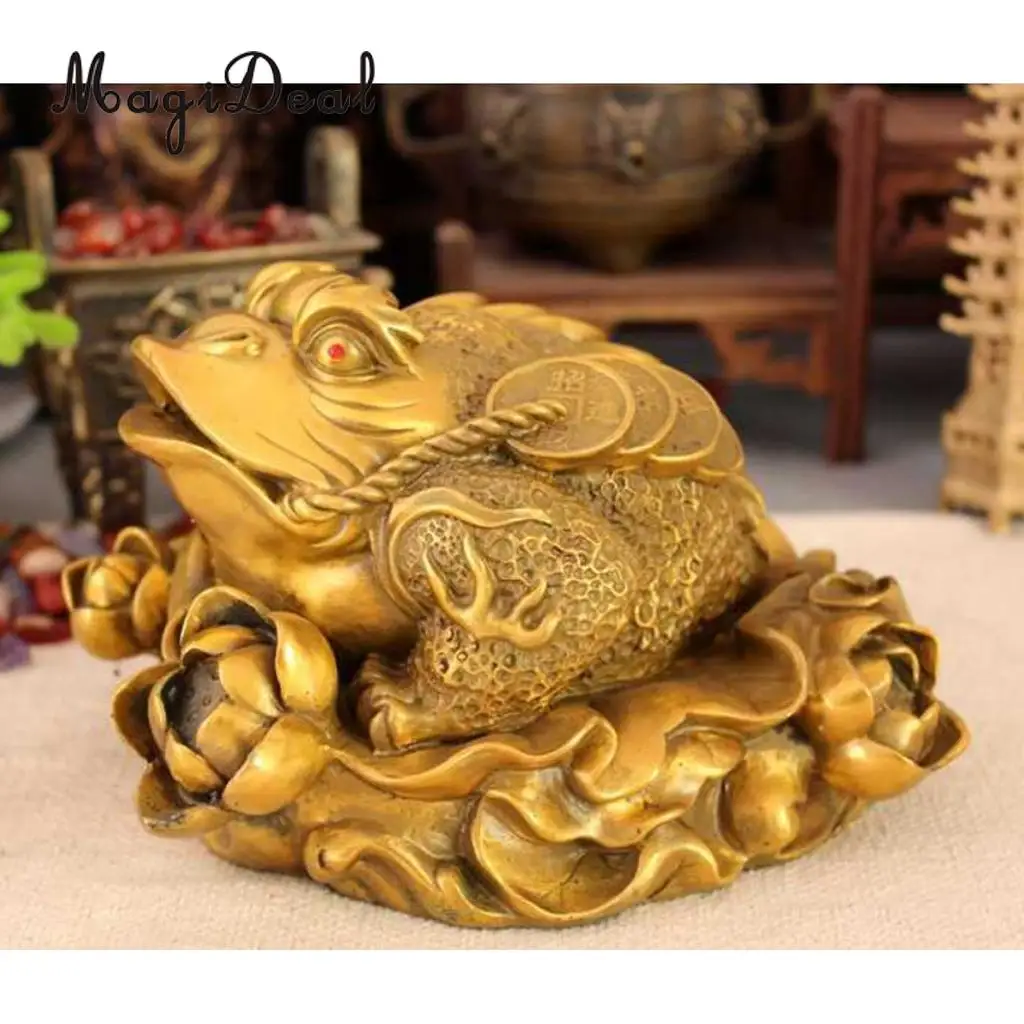 Восточный фэншуй Богатство золото деньги 3 ножка жаба талисман в виде лягушки