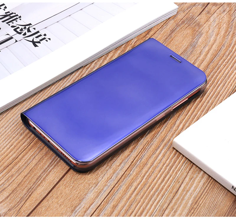 Роскошный флип-чехол для samsung Galaxy J7 Neo Nxt Core Max Pro Plus Prime EU Smart View кожаный зеркальный полный Чехол
