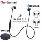 Магнитные беспроводные Bluetooth-наушники, стерео спортивные водонепроницаемые наушники, беспроводная гарнитура xt11 с микрофоном для IPhone 7, Samsung