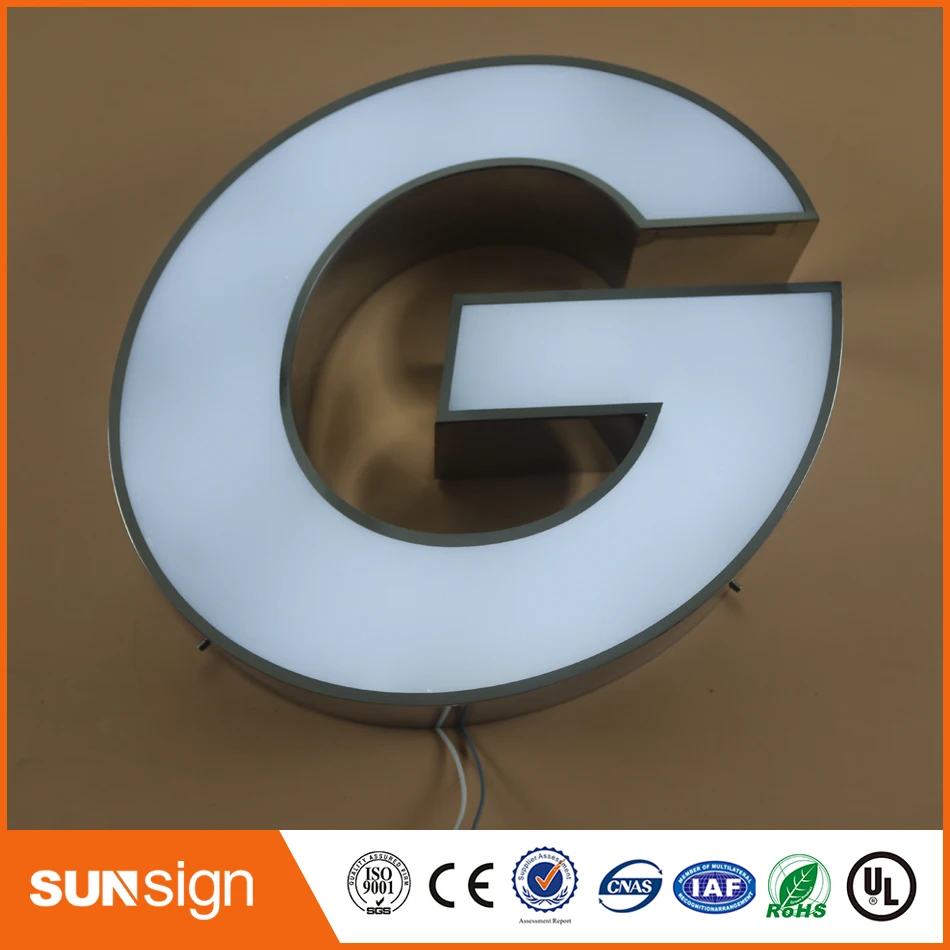 Custom Front door designs frontlit 3d led letter sign