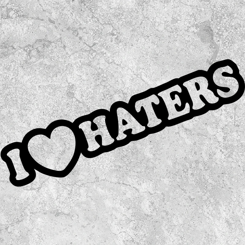 Наклейки на лобовое стекло I LOVE HATERS наклейки окна автомобиля длина 18 см|Наклейки