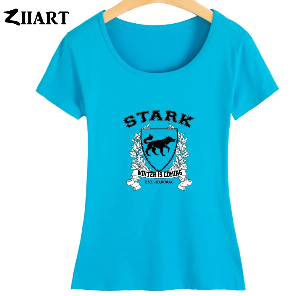 Старк зима наступает страшным волком. Готическая Женская хлопковая Летняя