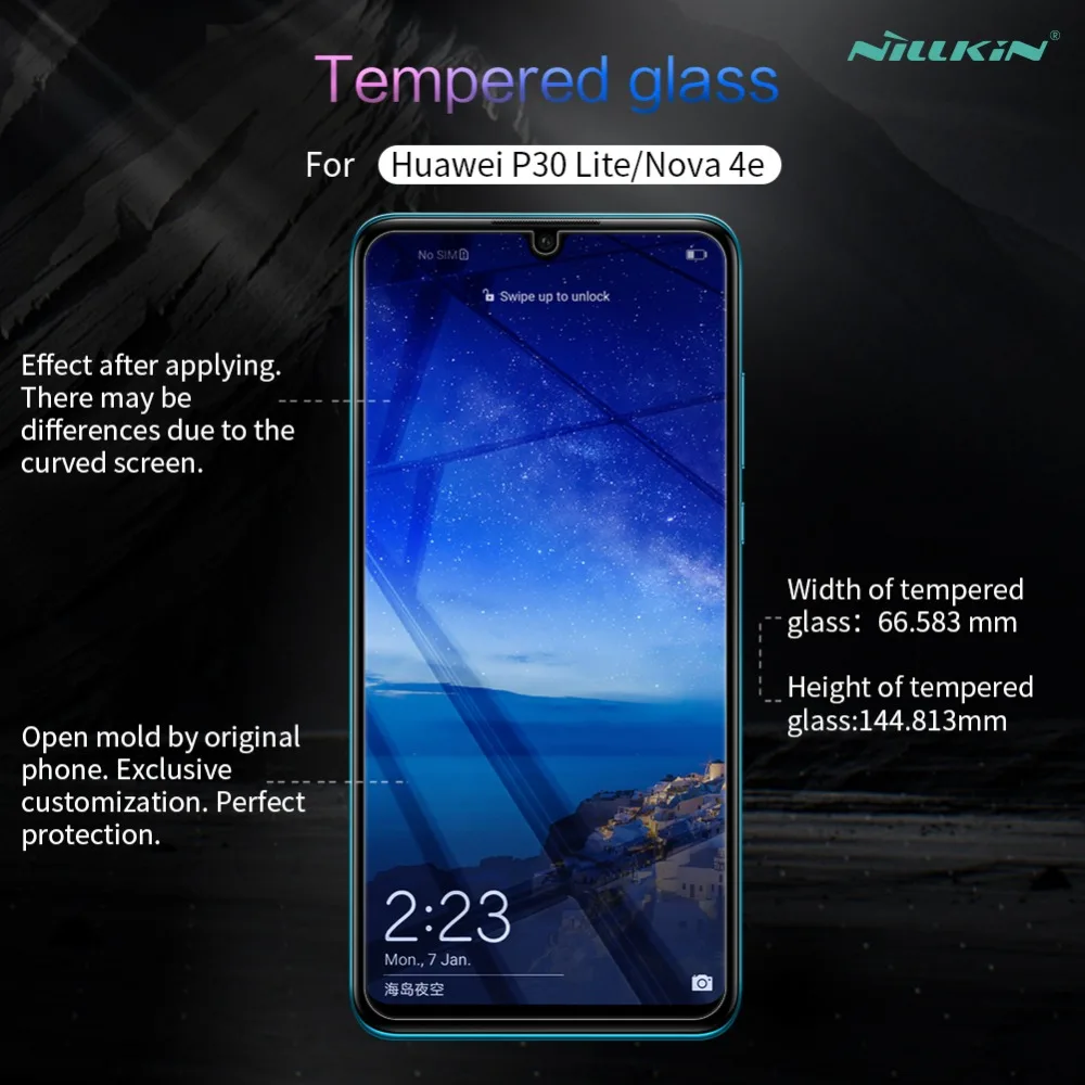 Защитное закаленное стекло NILLKIN Amazing H + PRO Защитная пленка для экрана Huawei P30 Lite Nova 4e