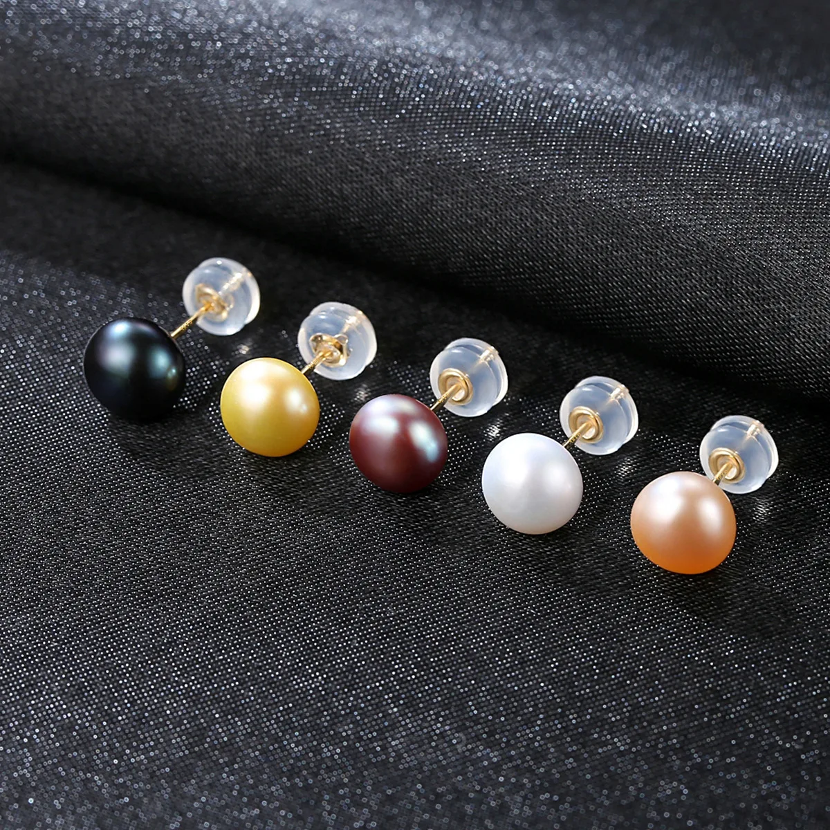 18K Gold AAA+ Handpicked Round Freshwater Cultured Pearl Stud Earrings for Women Girls 2018 New Fashion by JISHU Brand | Украшения и