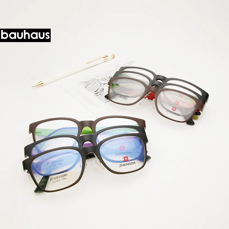 Bauhaus, оправа для очков, оправа для мужчин, по рецепту, ultem, Мужская модная оправа для очков, оптические очки, черные