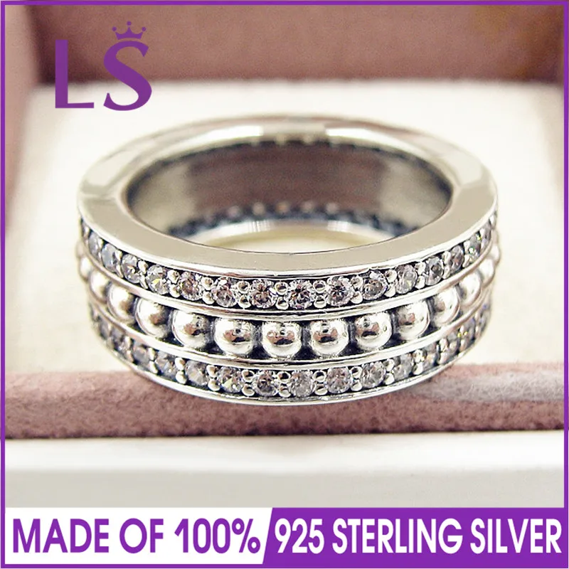 Женское кольцо сделай сам LS из 100% стерлингового серебра 925 пробы ювелирные