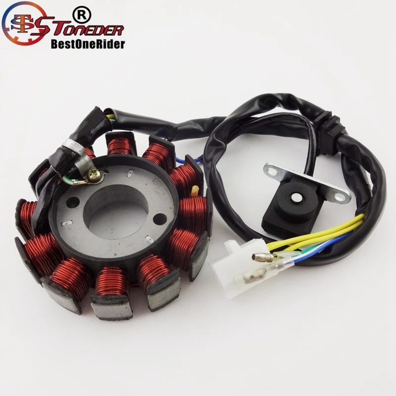 STONEDER 12 Катушки полюсов зажигания СТАТОР Магнето ротор для GY6 125cc 150cc двигатели автомобиля запчасти Китайский Мопед Скутер ATV Quad Go Kart