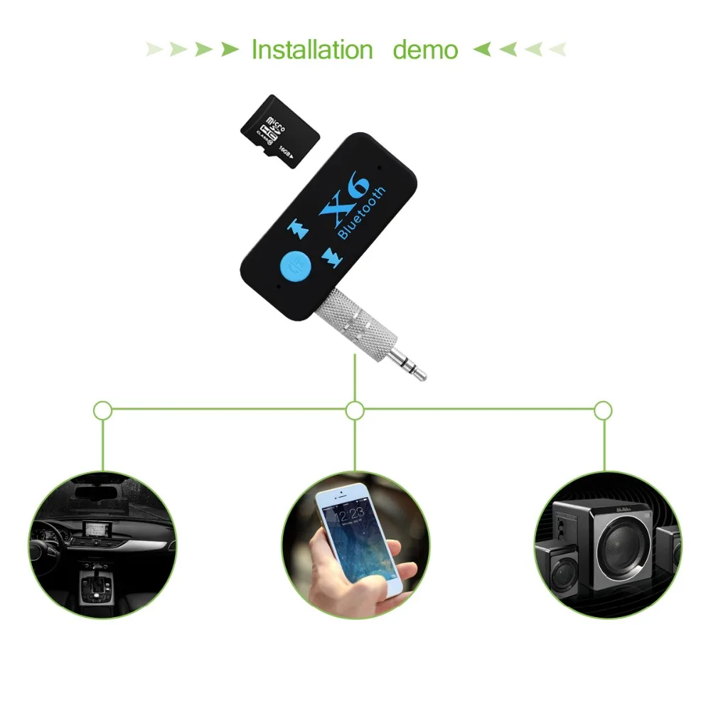 3,5 мм Беспроводной автомобильный Bluetooth Aux адаптер приемник аудио Aux Bluetooth Handsfree автомобильный комплект SD TF карта плеер Mp3 музыкальный приемник
